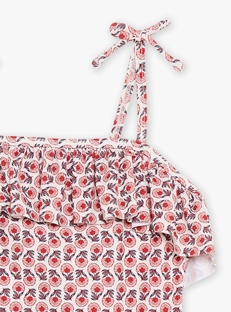 Maillot de bain 1 pièce nude à imprimé fleuri