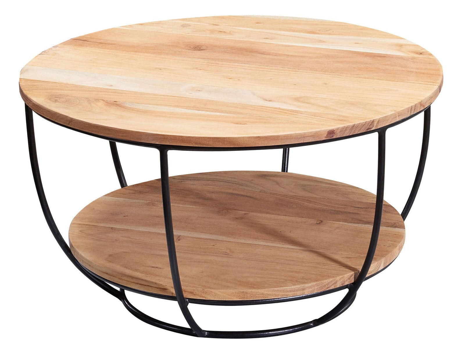 Couchtisch rund Ø 60 cm Akazie massiv