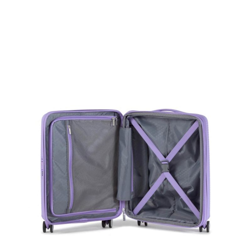 Valise cabine rigide Soundbox Extensible 55 cm Lavande