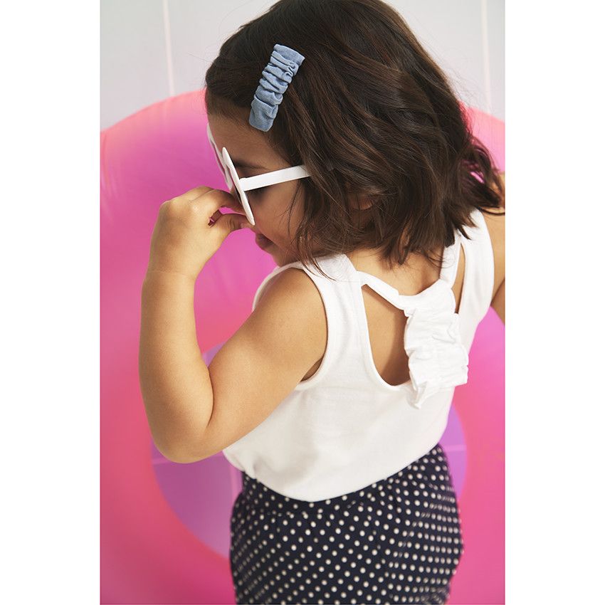 Ensemble 2 pièces en jersey pour bébé fille - Blanc