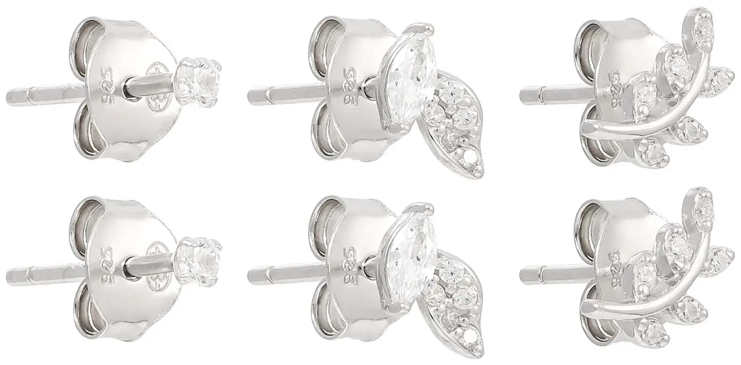 Ohrstecker-Set - Silver Spark
