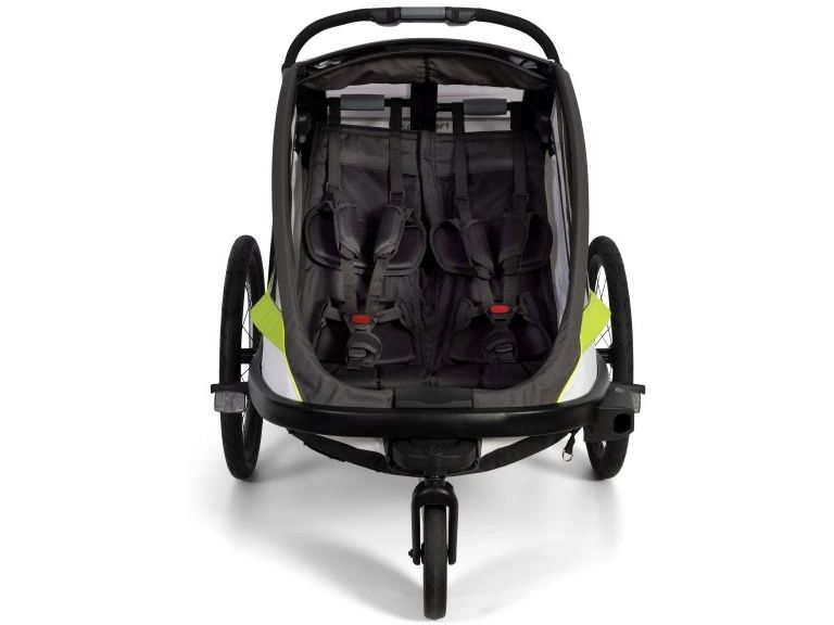 Hamax Veloanhänger Breez Geräumiger Fahrradanhänger für zwei Kinder mit Falttechnik