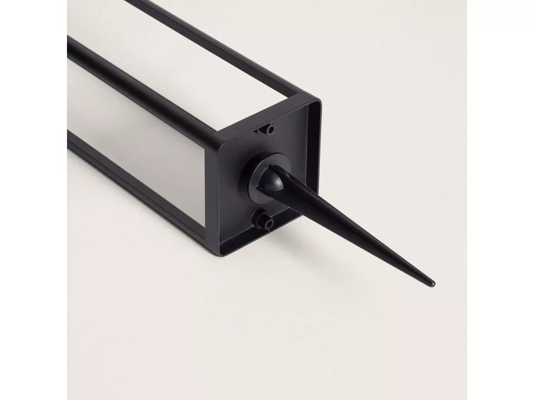 Balise Extérieure sur Pied Solaire 2W 40cm Aluminium avec Détecteur de Mouvement Devah Noir