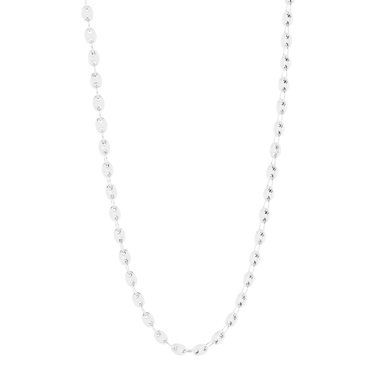 Collier argent 925 maille grain de café 50 cm