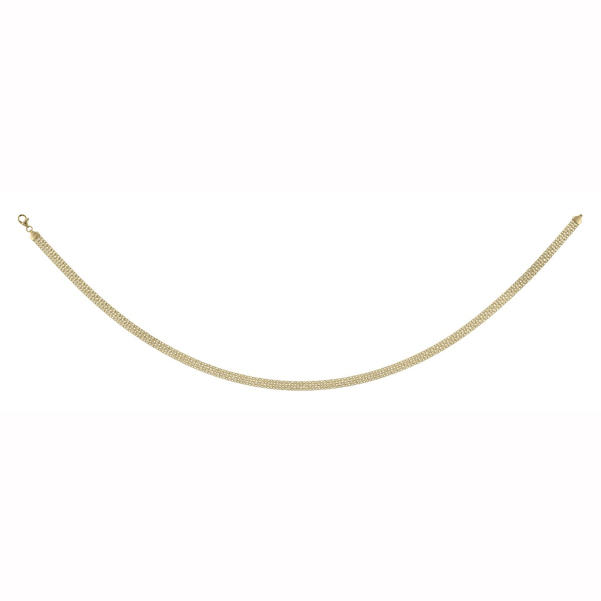 Collier Brillaxis maille bismark or jaune 18 carats