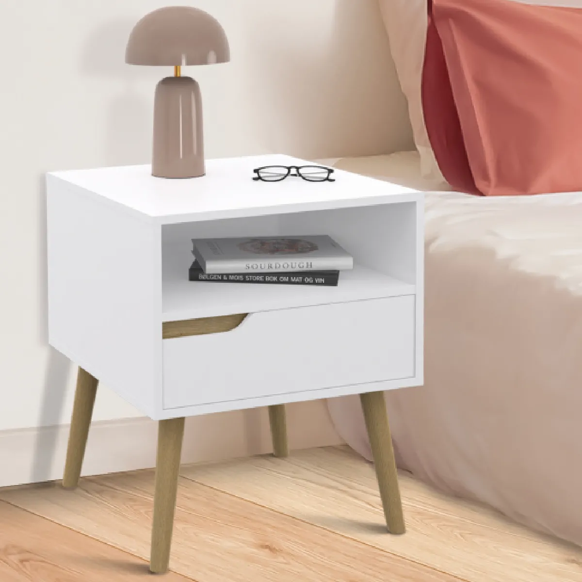 Idmarket MARKET Lot de 2 Tables de Chevet HELSINKI