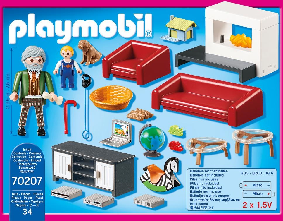 Playmobil® Konstruktions-Spielset »Gemütliches Wohnzimmer (70207), Dollhouse« Made in Germany