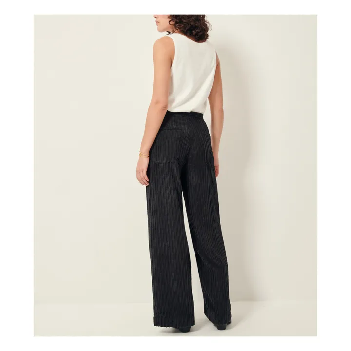 Sessùn Pantalon Cap East Velours Côtelé Fibres Recyclées | Noir