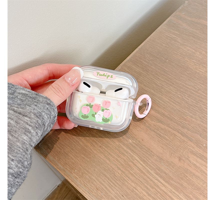 Capritz - AirPods / AirPods Pro oordopjeshoesje met bloemenprint