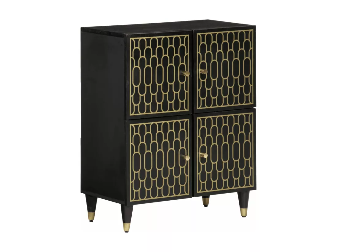 Armoire latérale 60x33x75 cm bois massif de manguier