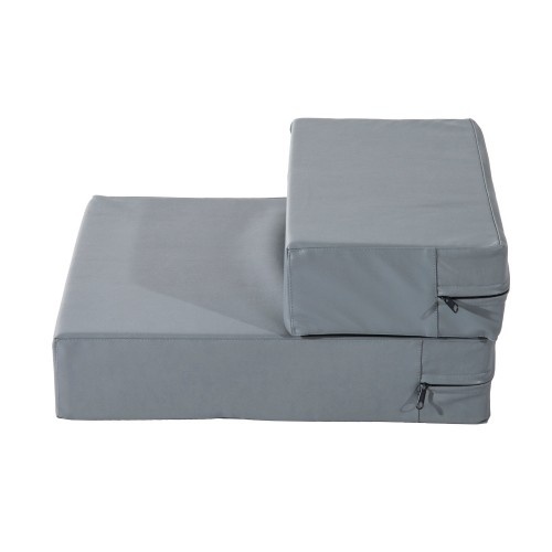 Escada para animais de estimação PawHut de 2 degraus na cor cinza