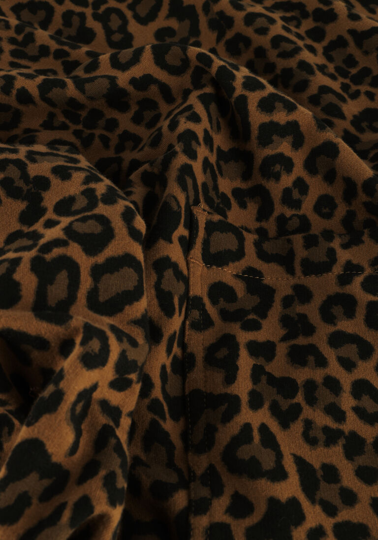 10DAYS bruine 10days mini jurk v-neck dress leopard