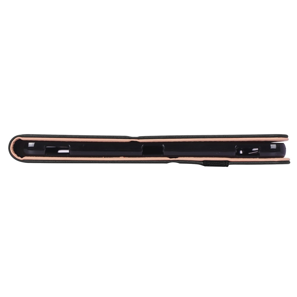 Samsung Galaxy Tab S8  Plus / Tab S7  Plus Leder Tasche Flip Cover mit Handschlaufe - Schwarz