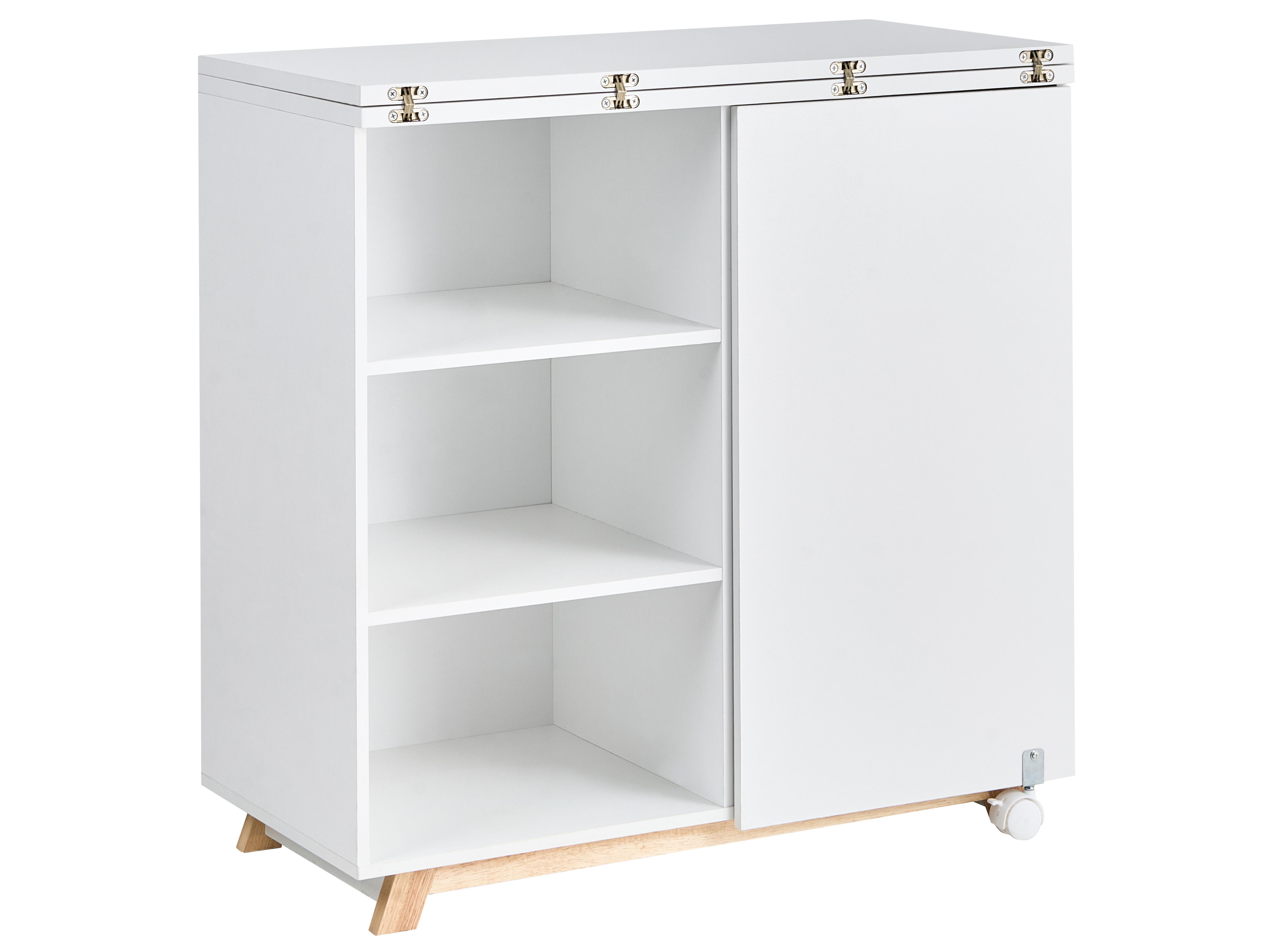 Secretaire FLOMOT Wit 80 cm 40/80 cm inklapbaar