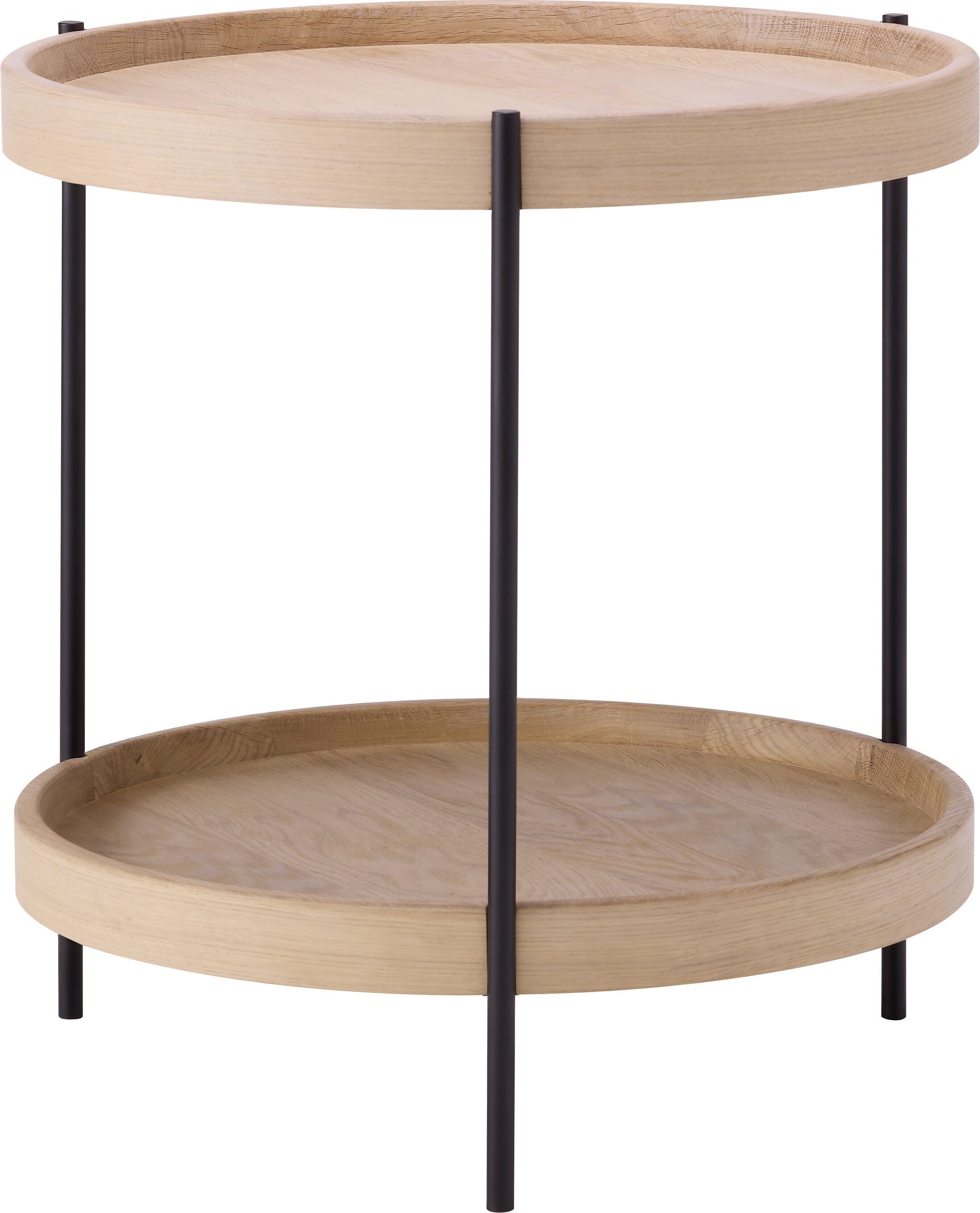 MALA Beistelltisch - Eiche weiss / B: 44.0 cm x T: 44.0 cm x H: 48.0 cm