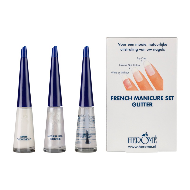 Herôme French manicure glitter 3x10ml