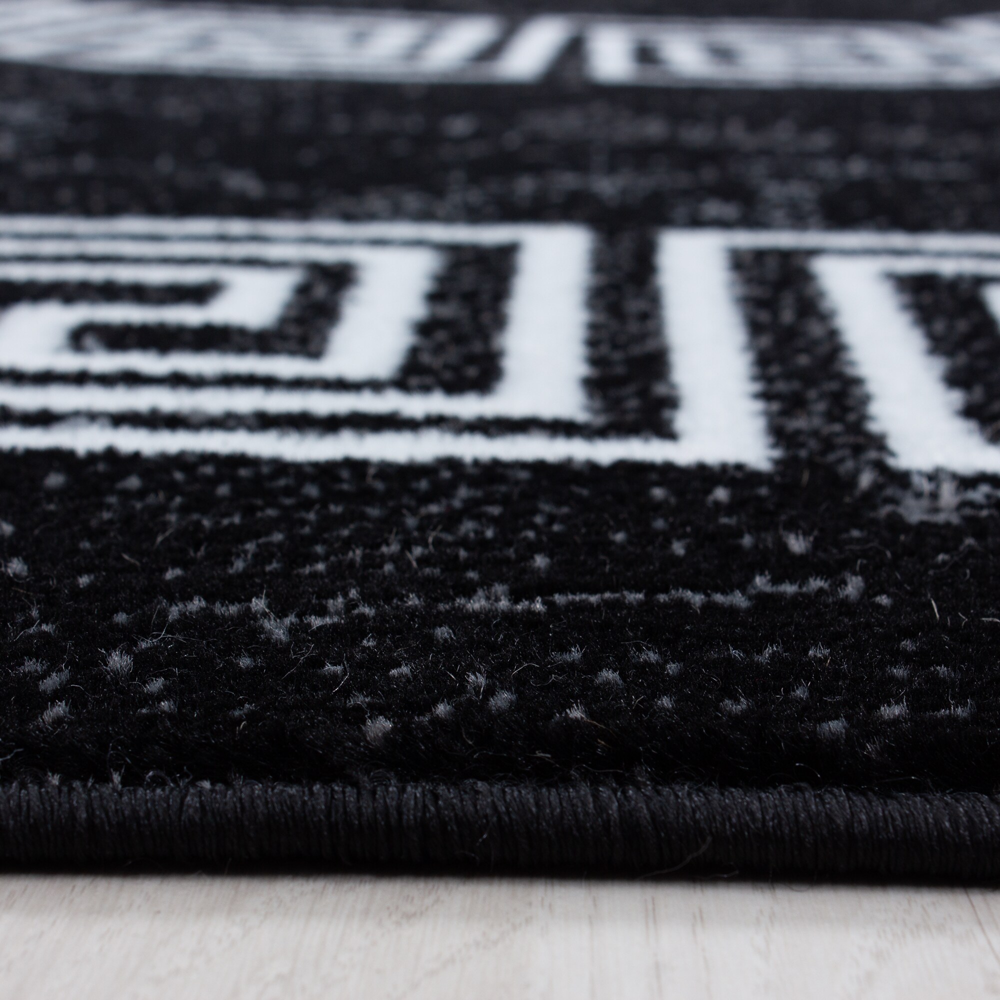 Stilvoller Designer Kurzflor Marmor Teppich, pflegeleicht Wohnzimmerteppich