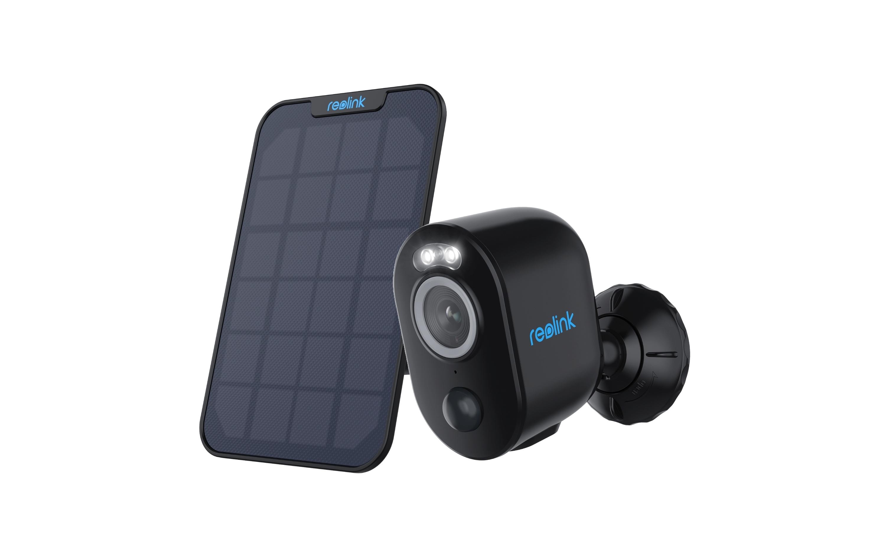 Netzwerkkamera Argus B330 Schwarz, inkl Solarpanel<br>Komplett kabellose, akkubetriebene & wetterfeste smarte Überwachungskamera mit Personen- & Fahrzeugerkennung, bewegungsaktiviertem Licht
