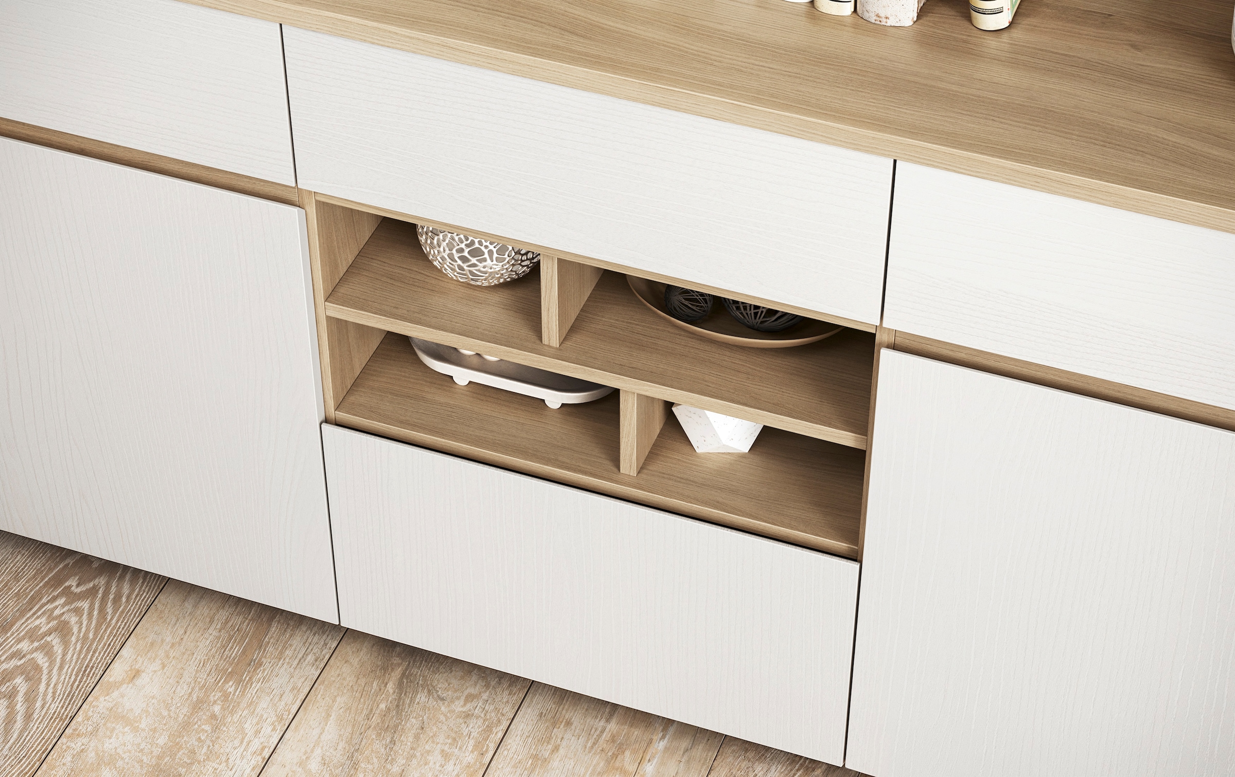 Home affaire Wohnwand »Stranda, moderne Anbauwand, Komplettset im Scandi-Style« 2 Stk. tlg.