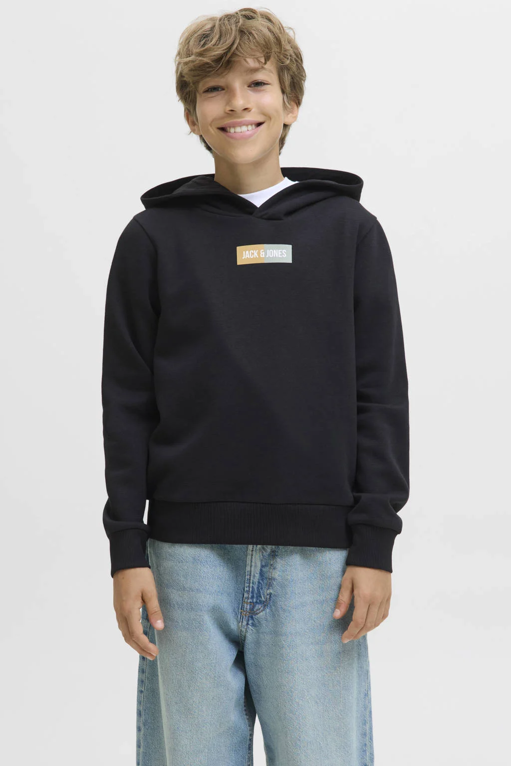 JACK & JONES JUNIOR hoodie zwart