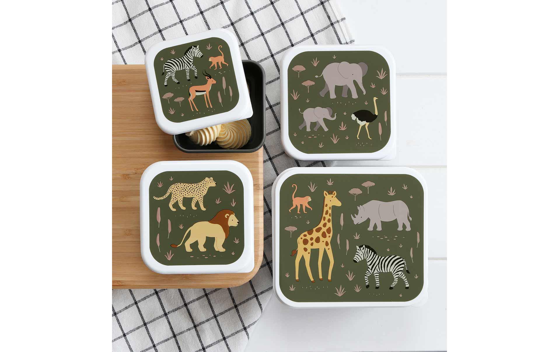 Lunch und Snack Box SavannaLunch-Set mit praktischem Spender
