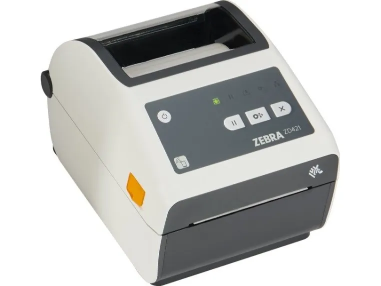 Zebra ZD421t-HC - Etiketprinter - termo transfer - Rulle (11,2 cm) - 203 dpi - op til 152 mm/sek. - USB 2.0, LAN, USB vært - hvid
