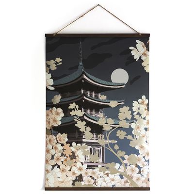 Affiche à suspendre motif pagode