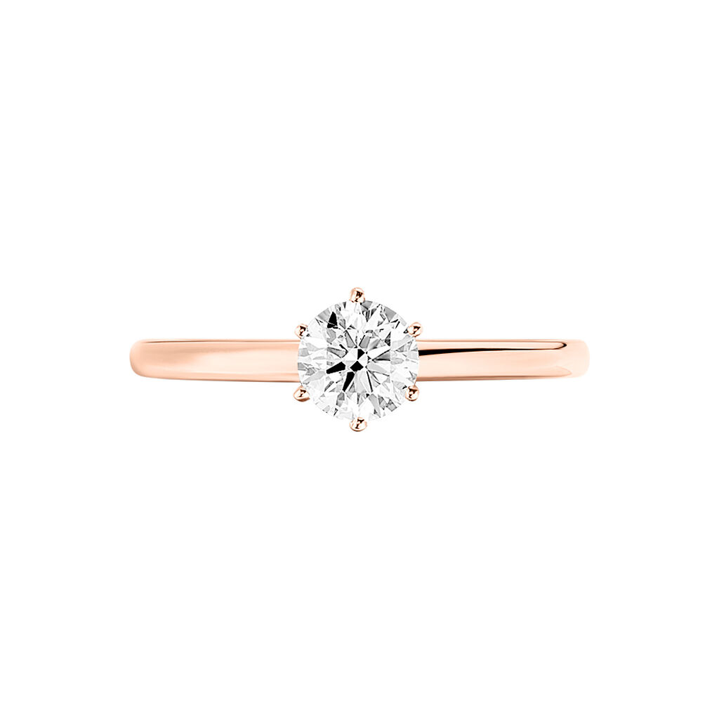 Bague Solitaire Natalia Or Rose Diamant