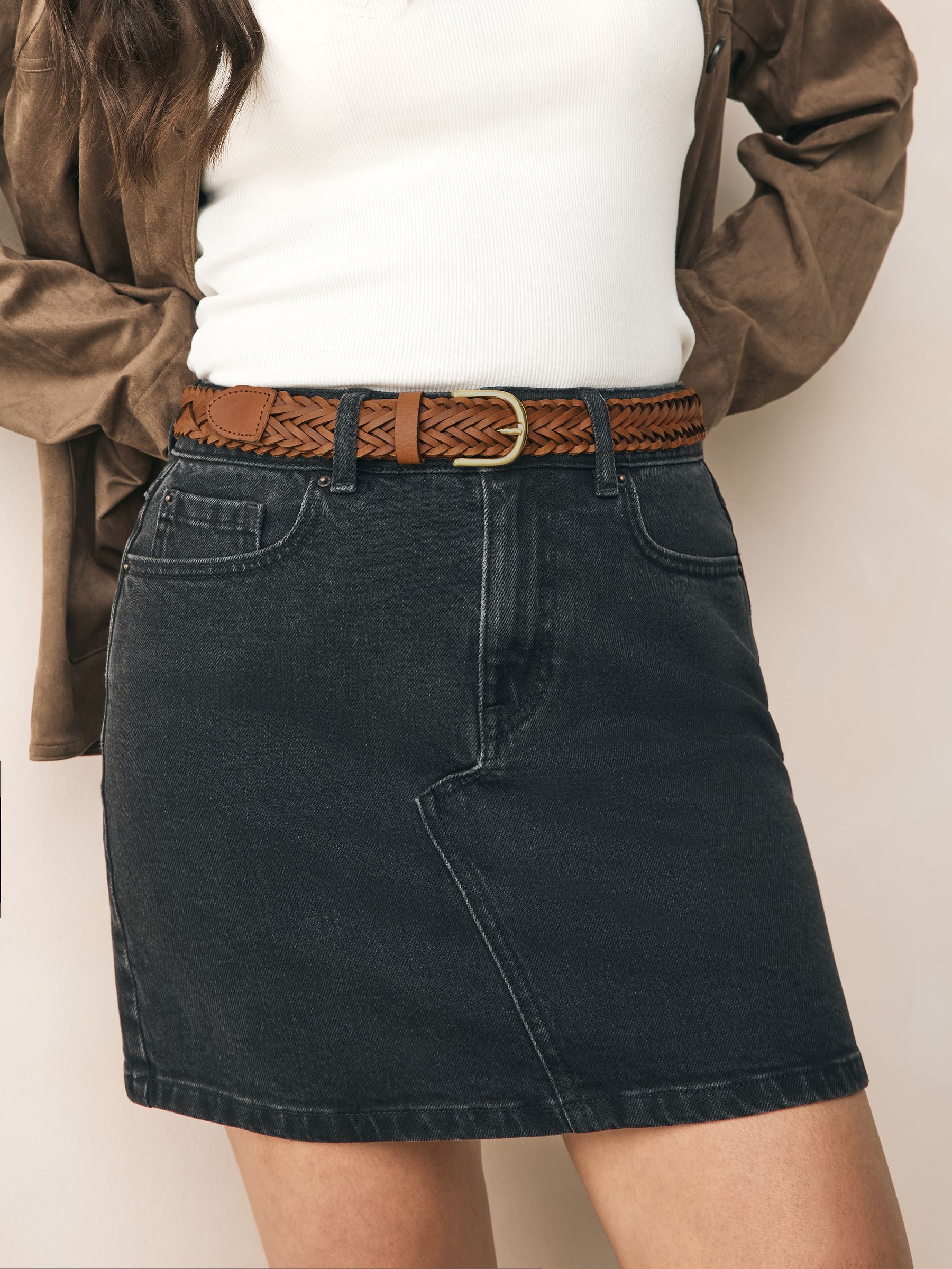 Lichtbruin - Hand Plaited Leather Belt