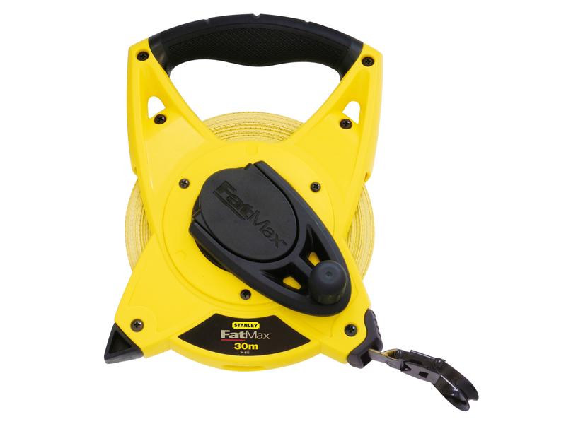 Stanley Fatmax Massband Fiberglas 30 m Rahmenbandmass mit Fiberglassträngen, 30 m lang