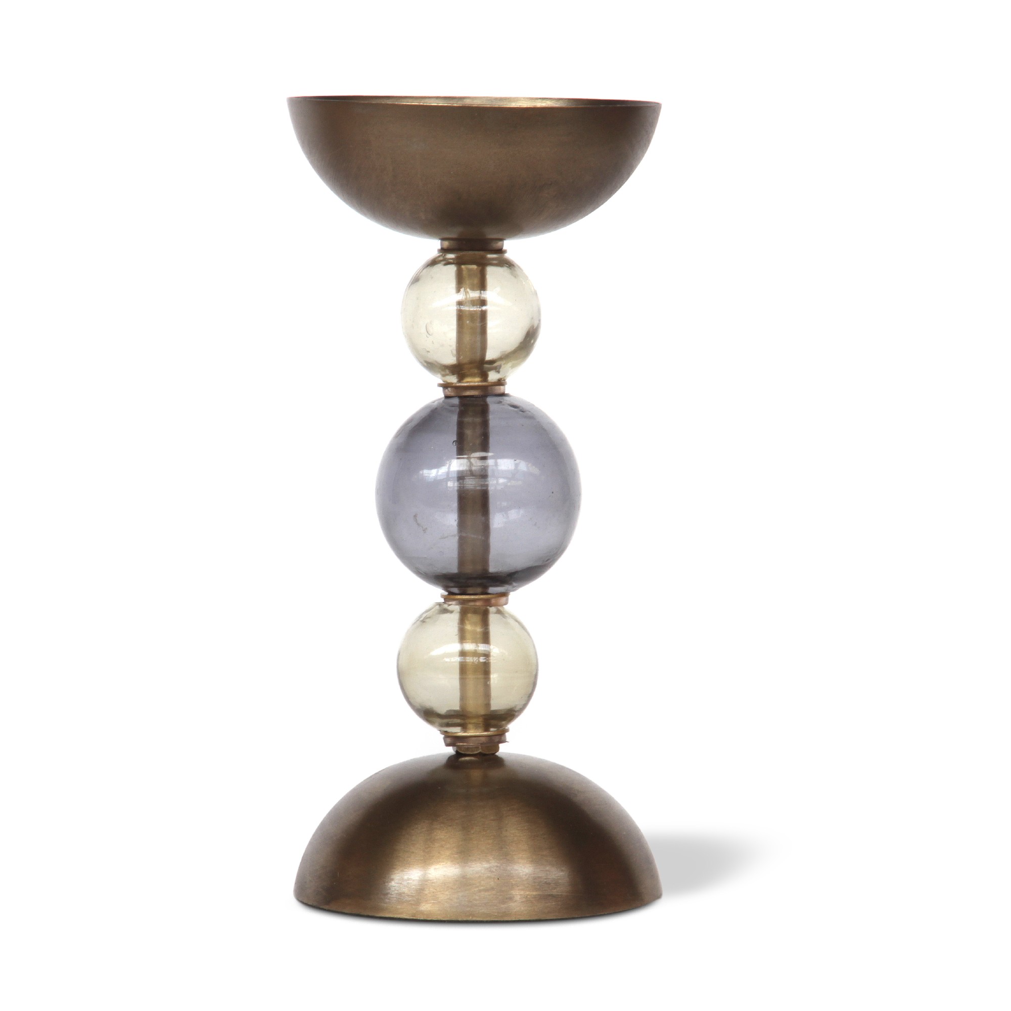 Kerzenhalter 'Seja 1', gold, multicolor, H 21,5 cm, Ø 11 cm von fischer's lagerhaus