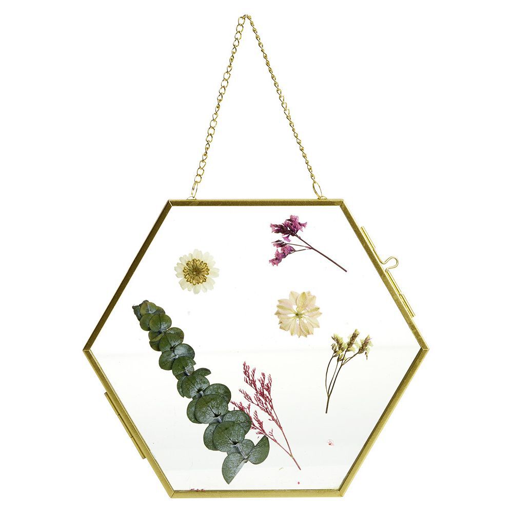 Cadre motif fleurs séchées