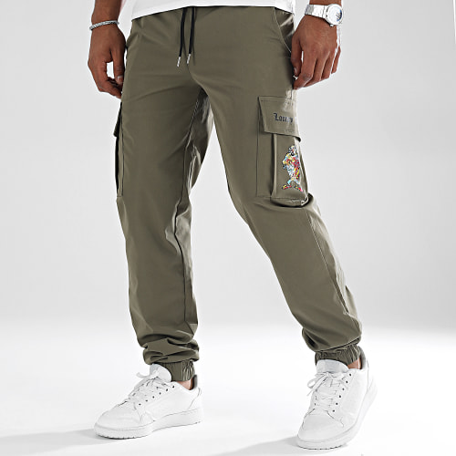 Pantalon Cargo Taz Graffiti Vert Kaki