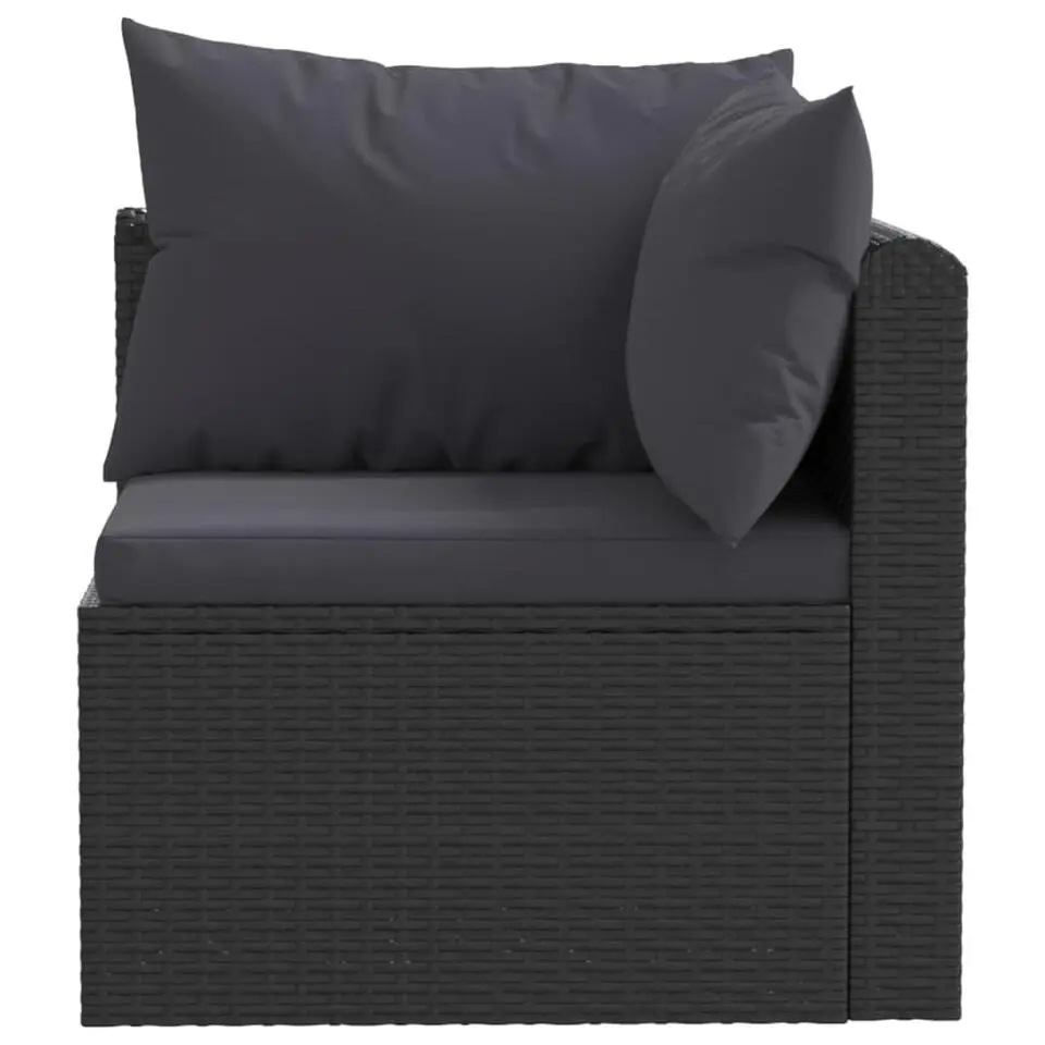 vidaXL - Tuinbank - Zwart - Poly rattan