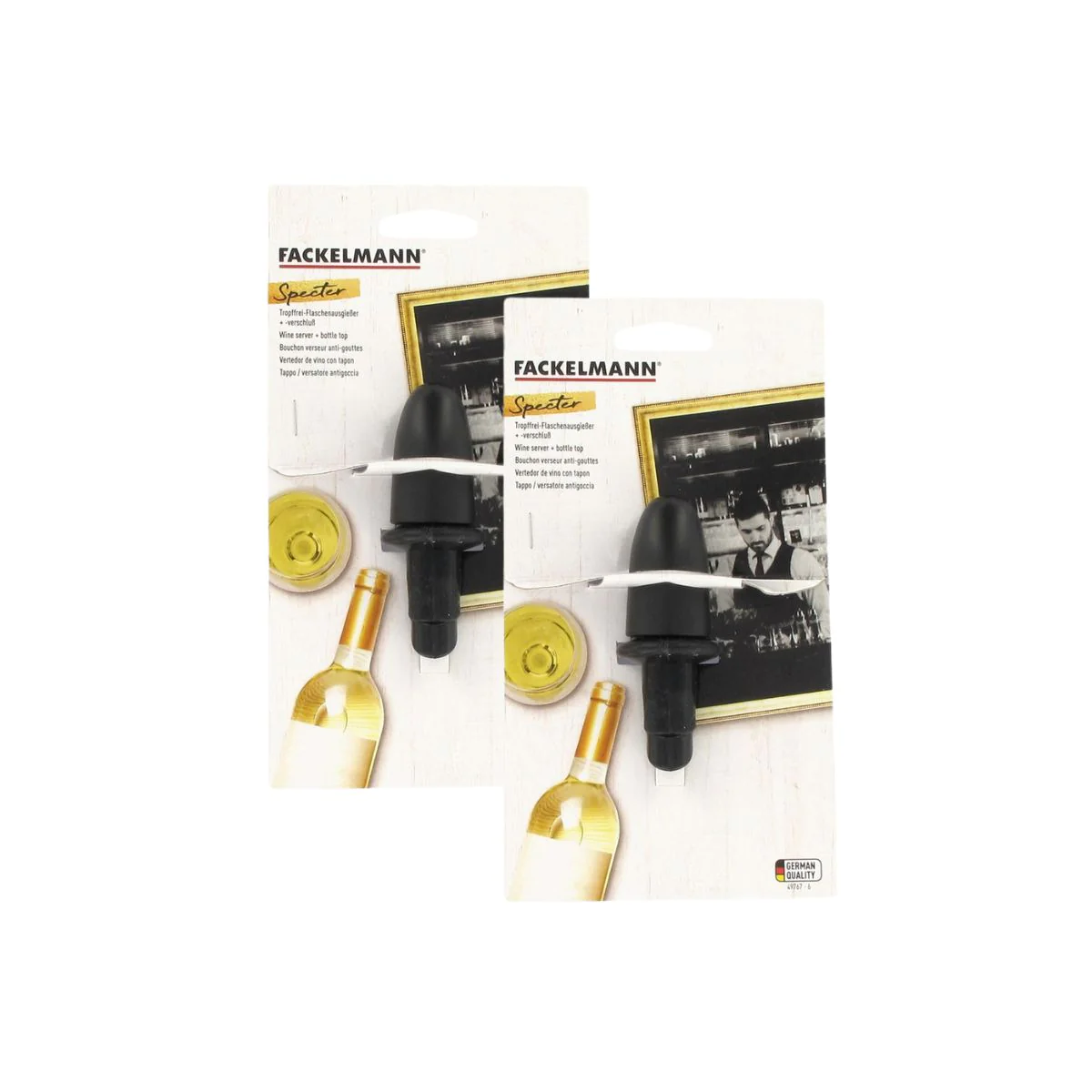 Lot de 2 bouchons verseurs pour le vin Spectre Fackelmann