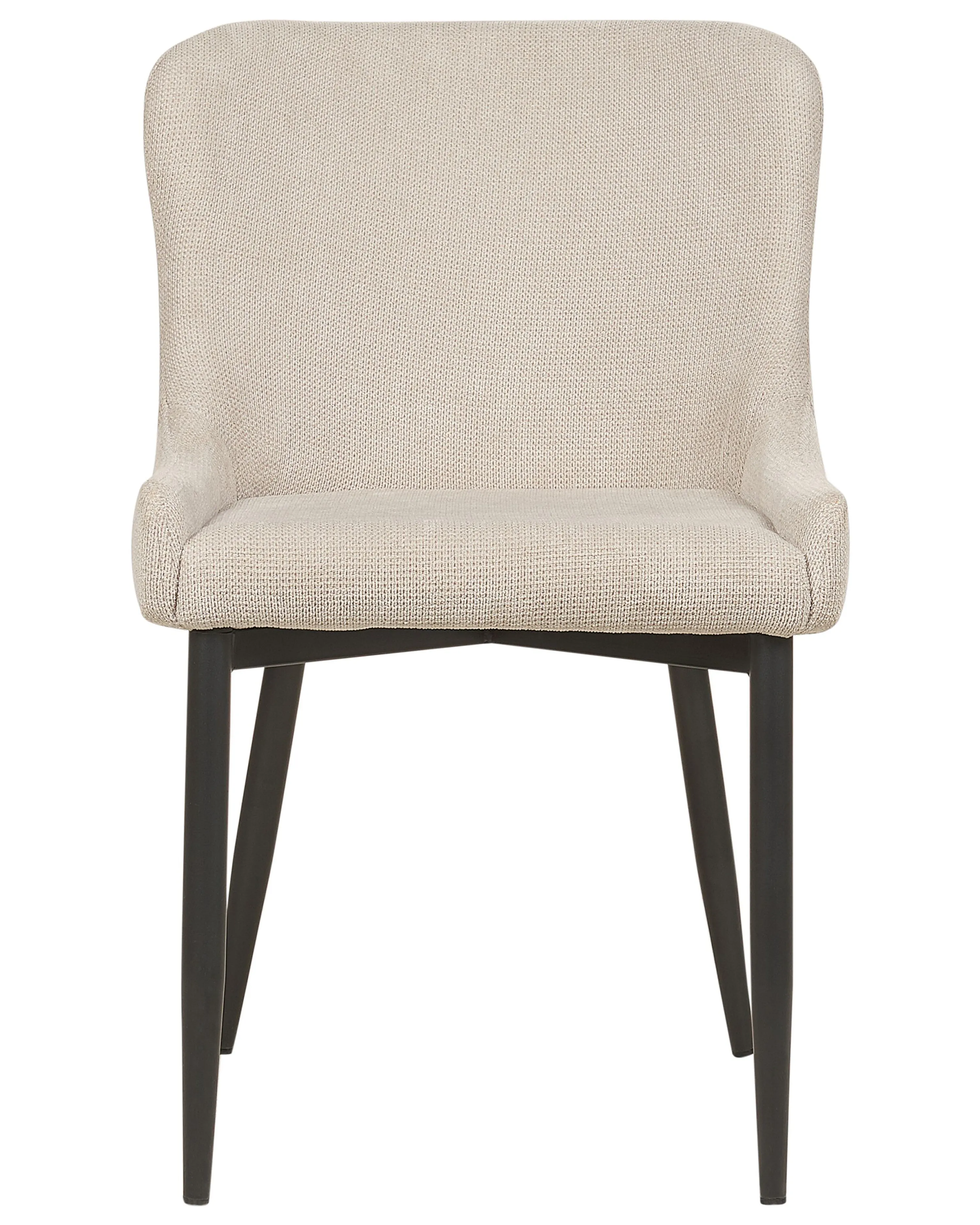 Set van 2 eetkamerstoelen EVERLY Lichtbeige