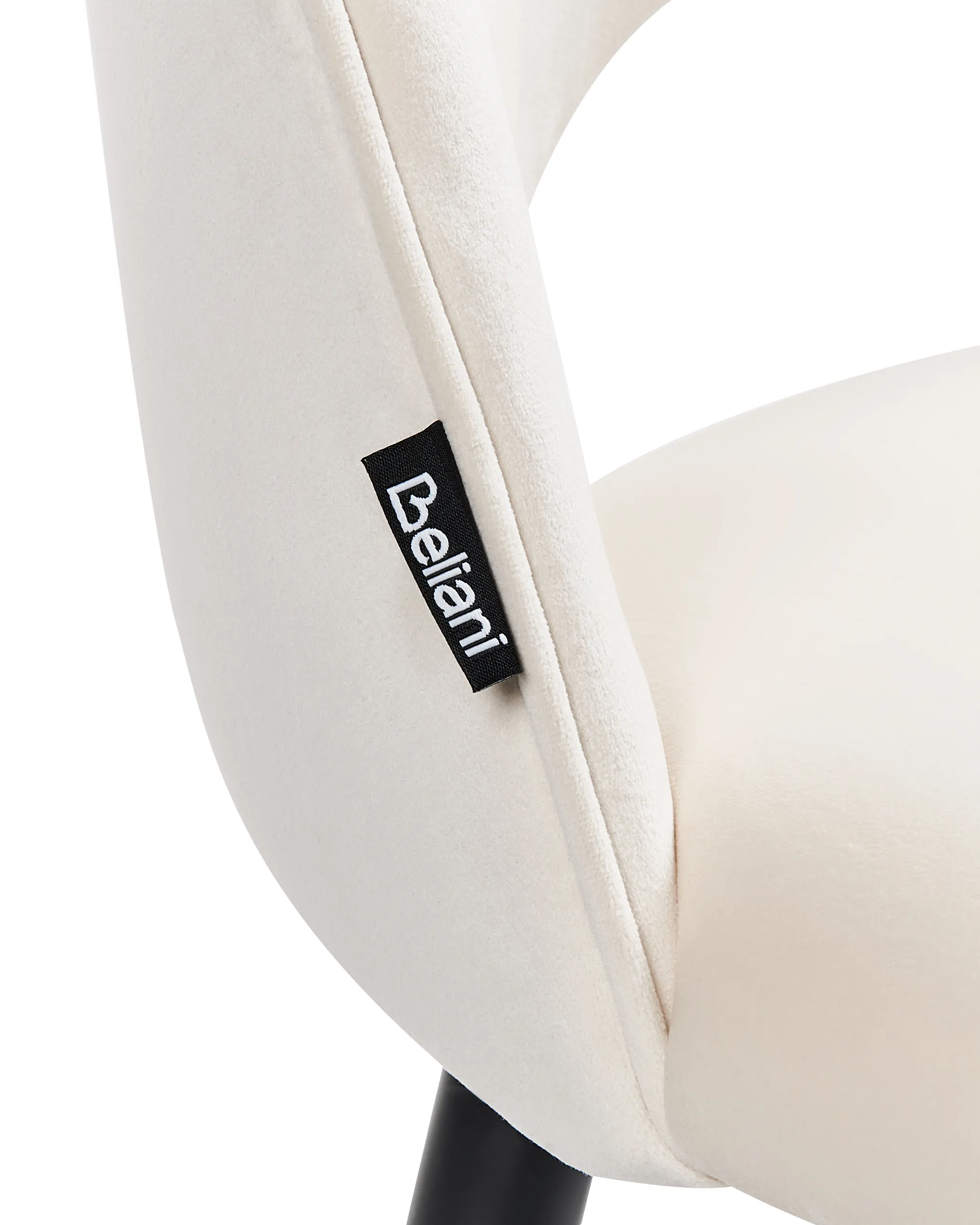 Set van 2 eetkamerstoelen MAGALIA Fluweel Lichtbeige