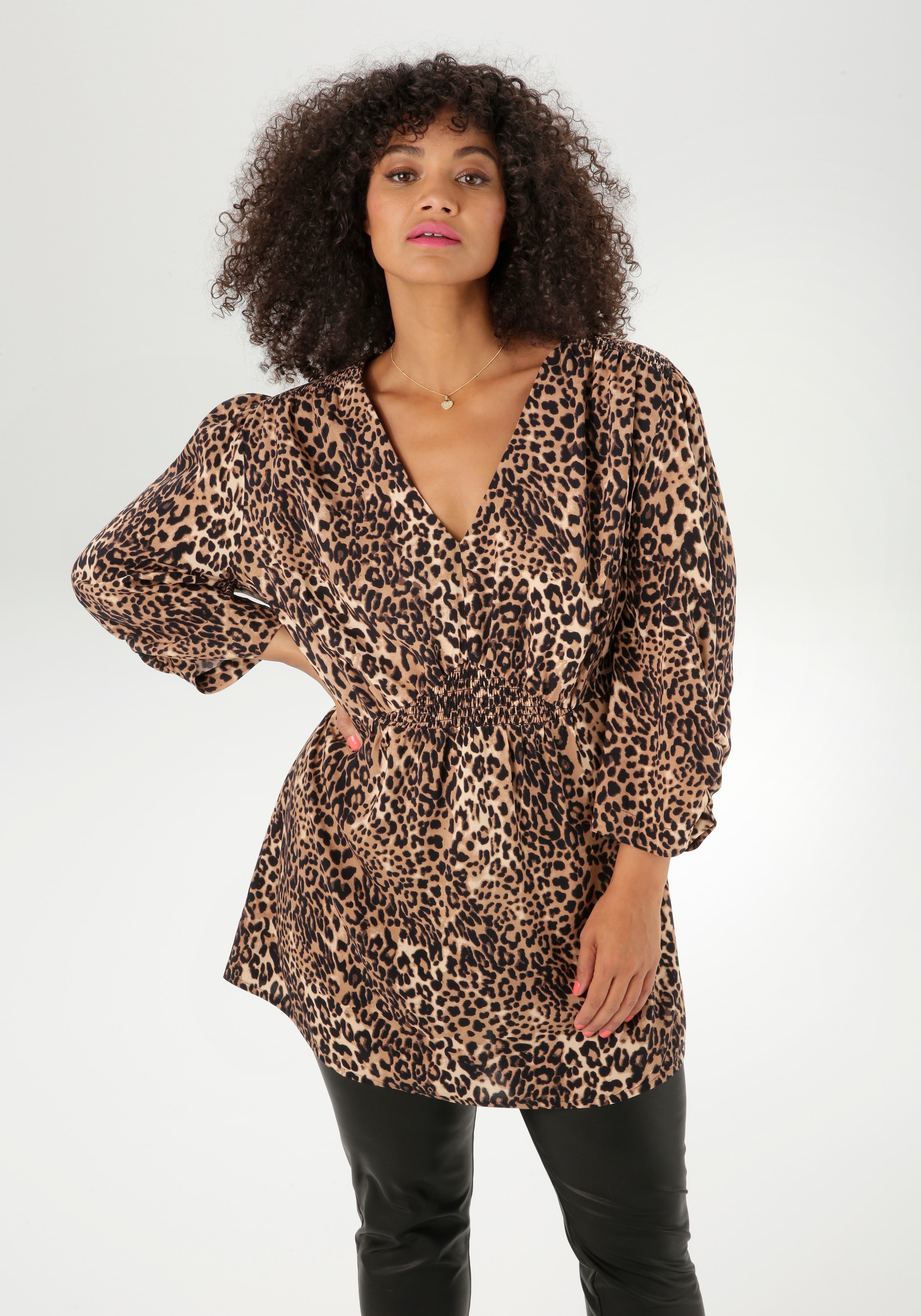 Aniston PLUS Schlupfbluse , in aktuellen Leoprint - NEUE KOLLEKTION