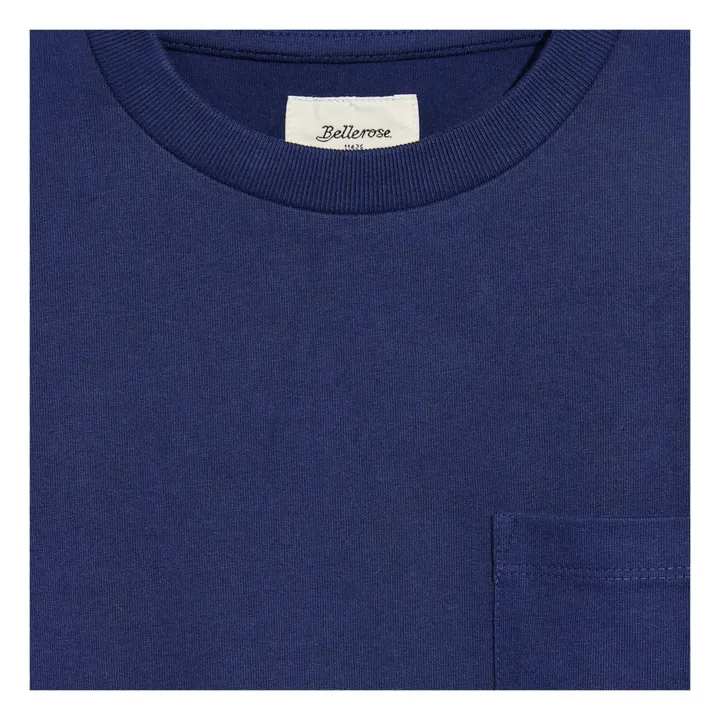 Bellerose T-shirt Manches Longues Poche Camo | Bleu roi