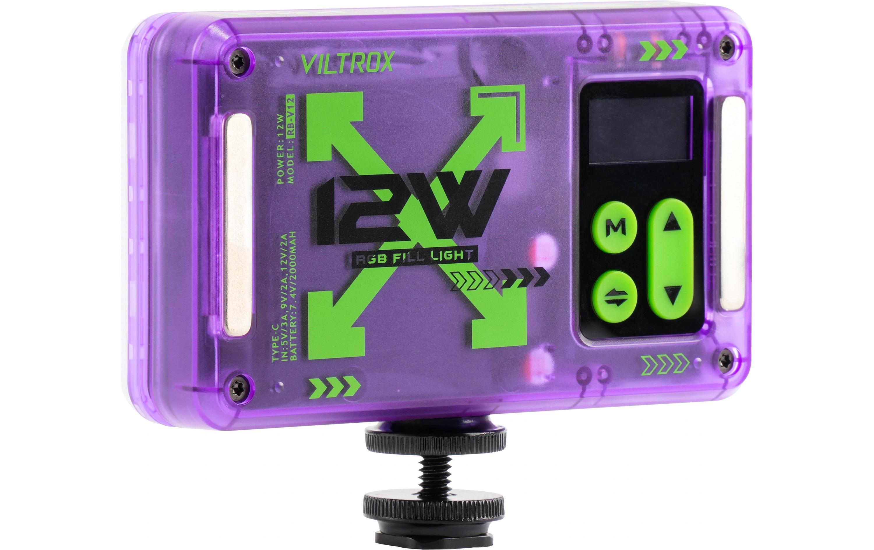 Videoleuchte RB-V12 RGB LED Light PanelMagnetische tragbare RGB-LED-Leuchte