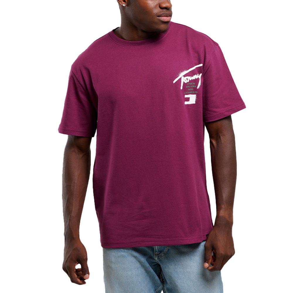Tommy Hilfiger T-shirt Bordeaux Homme Tommy Hilfiger Graffiti