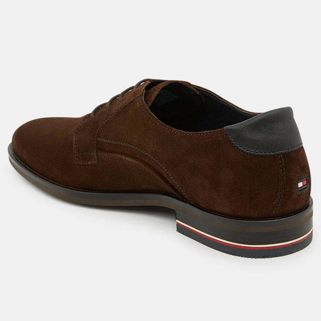 Tommy Hilfiger Derbies en Velours de Cuir Signature marron