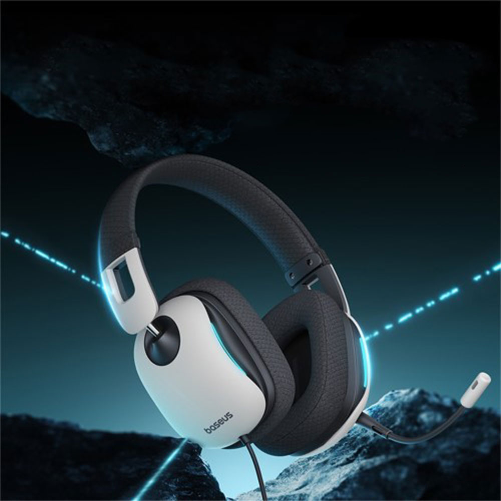 Goplay 1  Gaming USB Kopfhörer Over-Ear Surround Sound Headset mit Mikrofon - Weiss