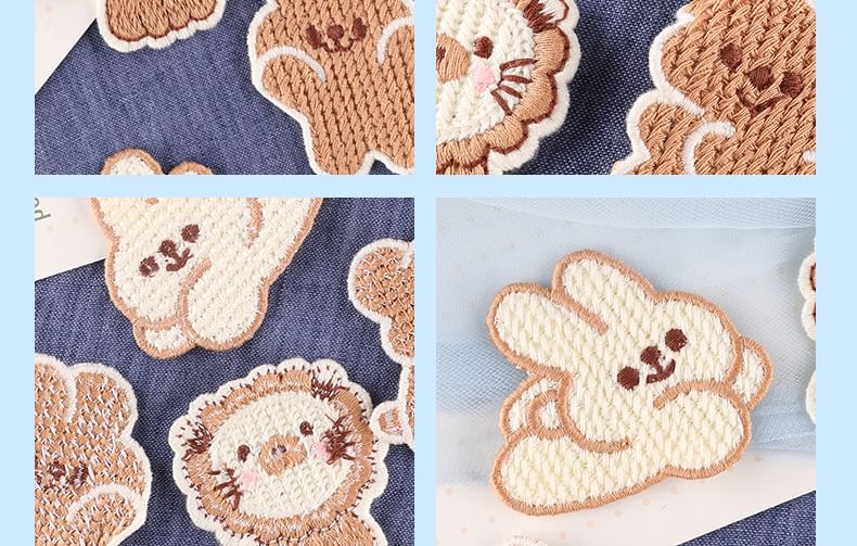 Embroidery Kingdom - Geborduurde applicatie met dierenmotief (verschillende ontwerpen)