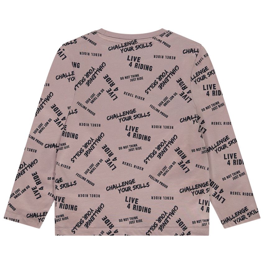 T-shirt manches longues en jersey imprimé pour garçon - Lilas