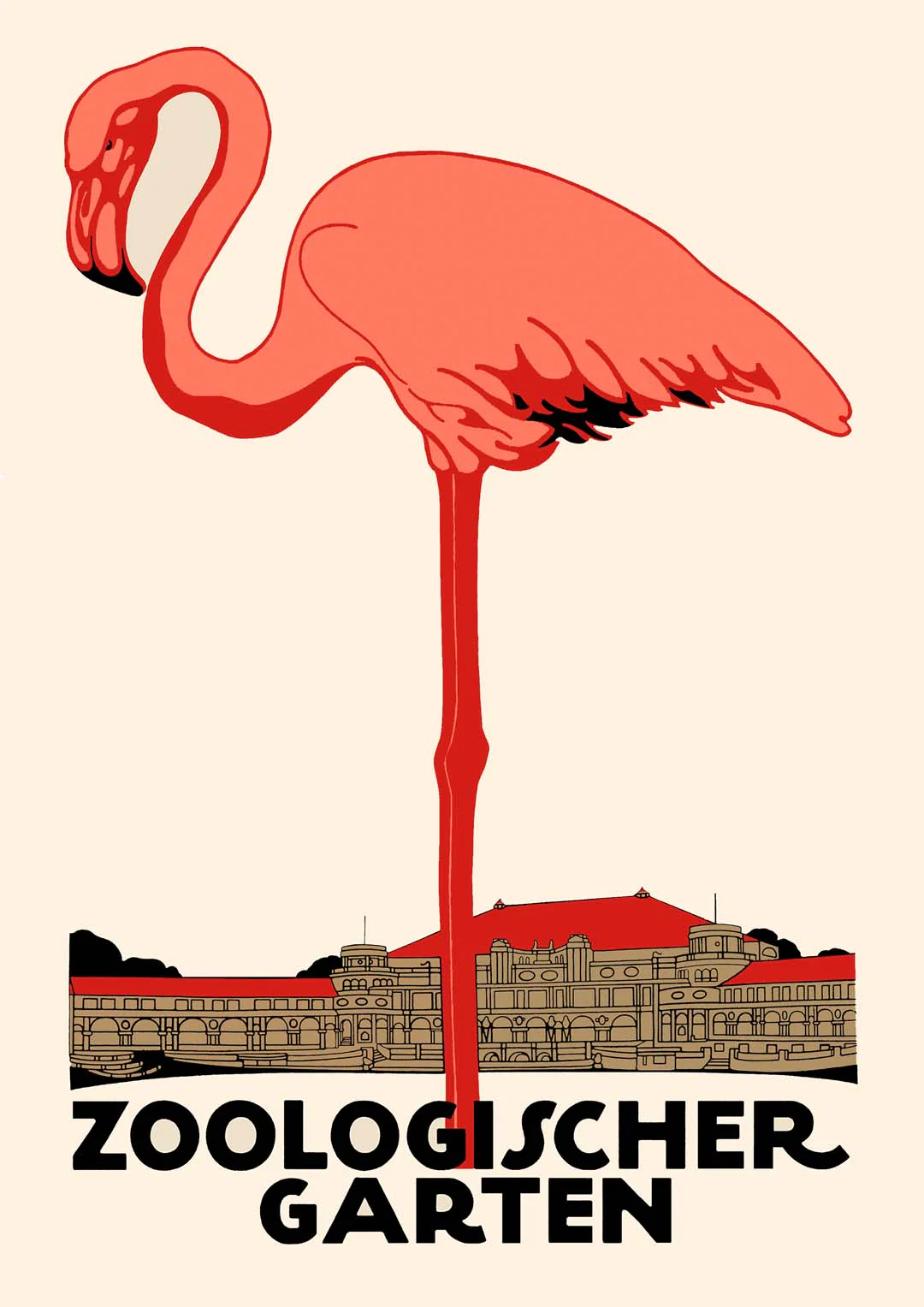 Flamingo Zoologischer Garten von Julius Klinger