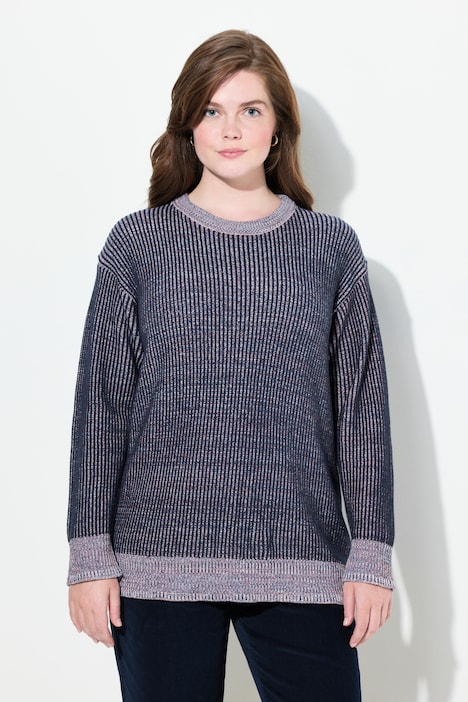 Pullover, Strickmuster, Rundhals, Langarm, Biobaumwolle