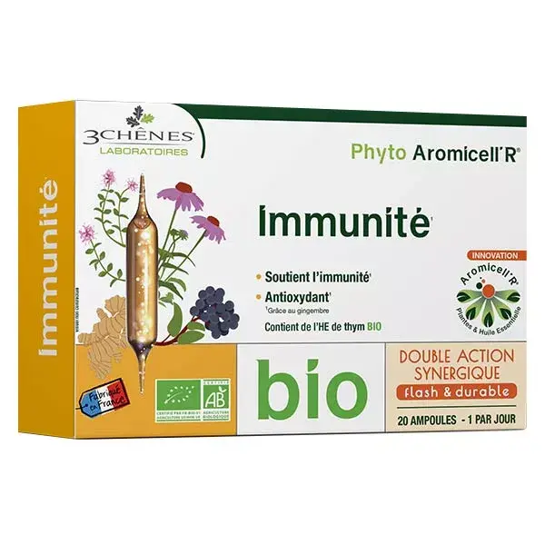 Les 3 Chênes Phyto Aromicell'R Imunidade Orgânica 20 ampolas