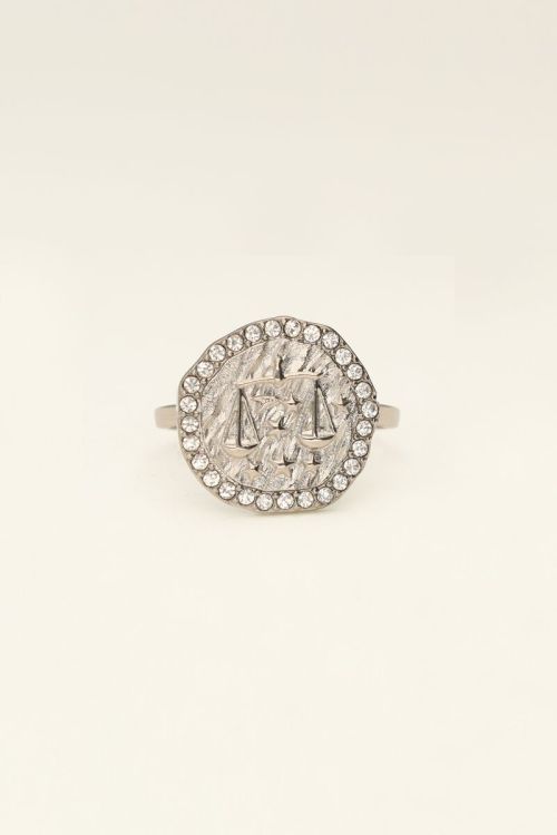 Ring Zodiac met strass