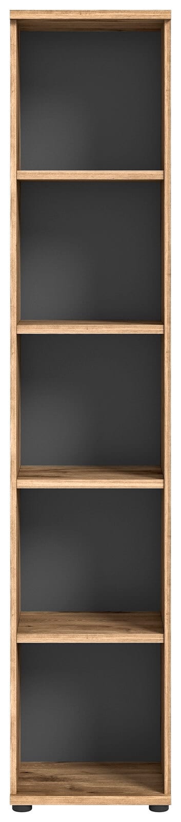 Stauraumregal Mason Basalt Grau / Nox Oak 40 x 199 x 37 cm